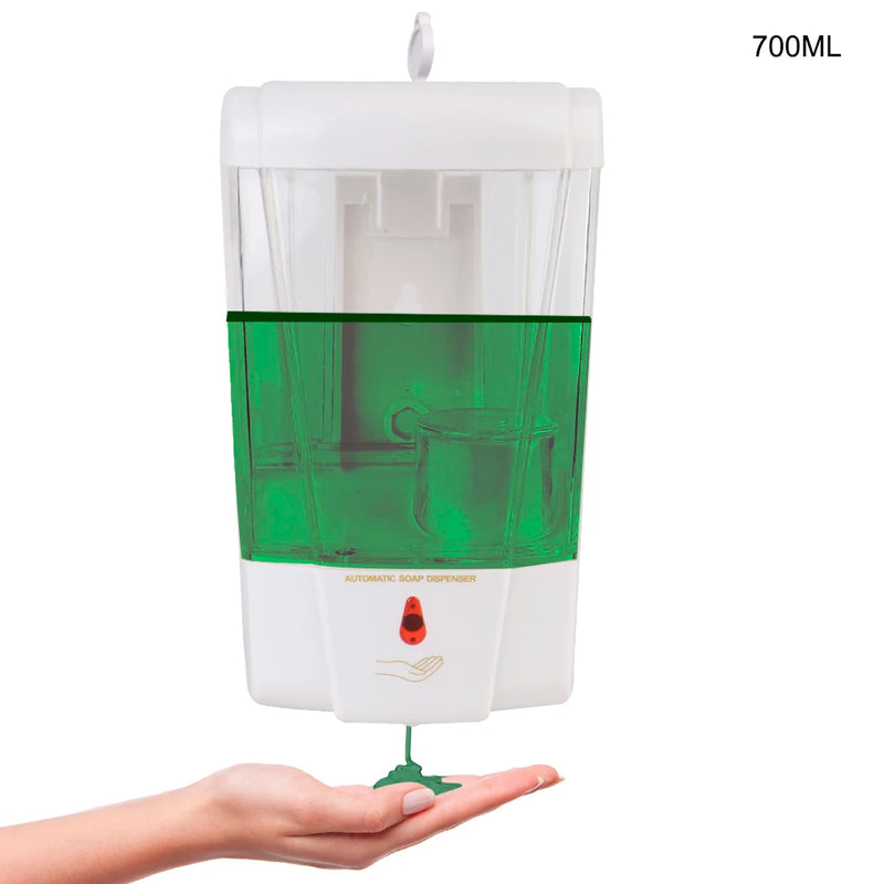 Touch-free Lotion Pump Touchless Liquid Wall-Mount for Kitchen Bathroom Automatic IR Sensor Soap Dispenser 700ml