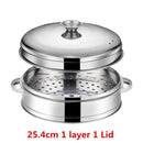 Stainless Steel Pot Drain Basket Kitchen Cooking Bamboo Steamer Cooker  Rice  Food Steaming Grid with Double Ear