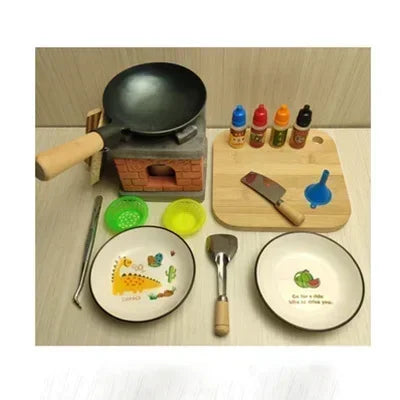 Dollhouse Mini Kitchen Furniture Toys Full Set Models for Doll House Kitchen Furniture Decorative Accessories