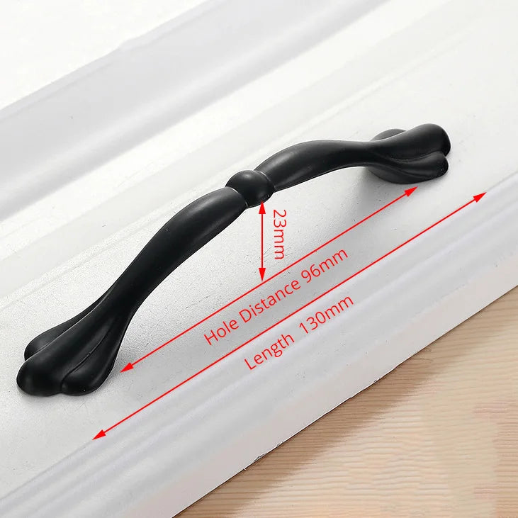 Aluminum Alloy Black Cabinet Handles American Style Solid Kitchen Cupboard Pulls Drawer Knobs Furniture Handle Hardware