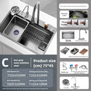 Kitchen Accessories Basin Large Thickened 304 Sink Stainless Steel Sink Single Vegetable Basin Dishwasher Table Stainless Steel