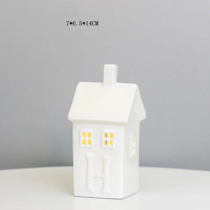 Modern Lantern House Candle Lanterns Vintage Lantern Decor for Halloween, Christmas, Home Decor, Tabletop, Fireplace Shelf Decor
