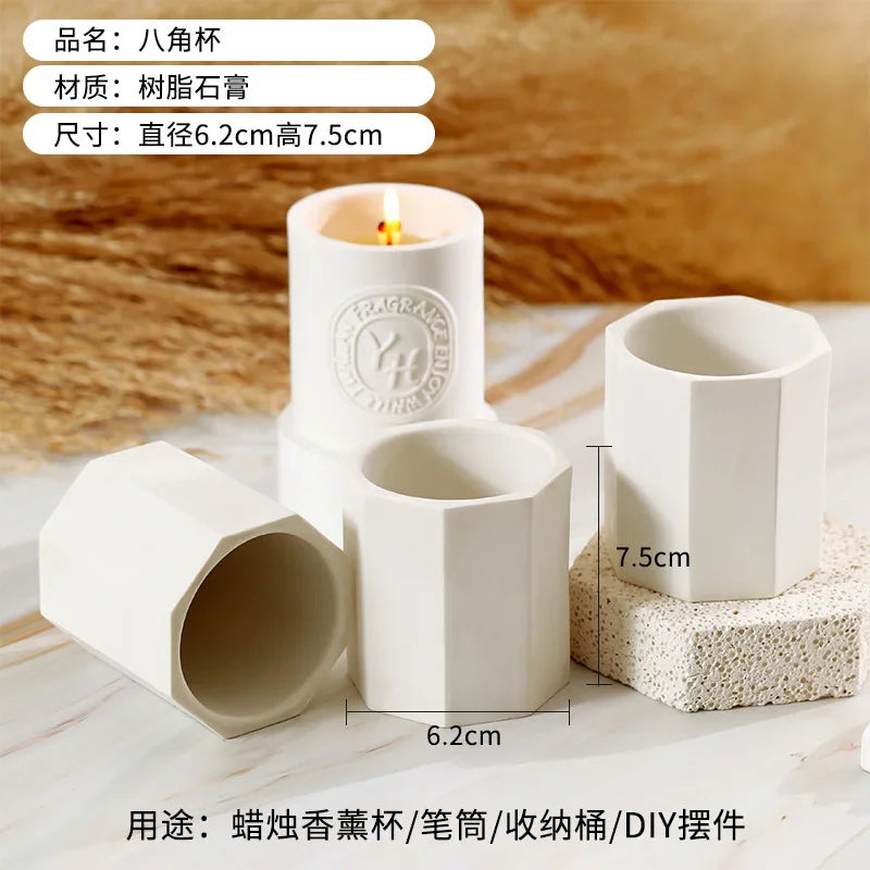 Norway Swedish Aromatherapy Candle Holder Wholesale Resin Ceramic Cup Fragrance Handmade DIY Home Decoration Ornament Wedding