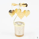 Rotating Candle Stick Holder Gold Candlestick Home Decoration Romantic Valentine's Gift Party Room Decor Carousel Candle Stand