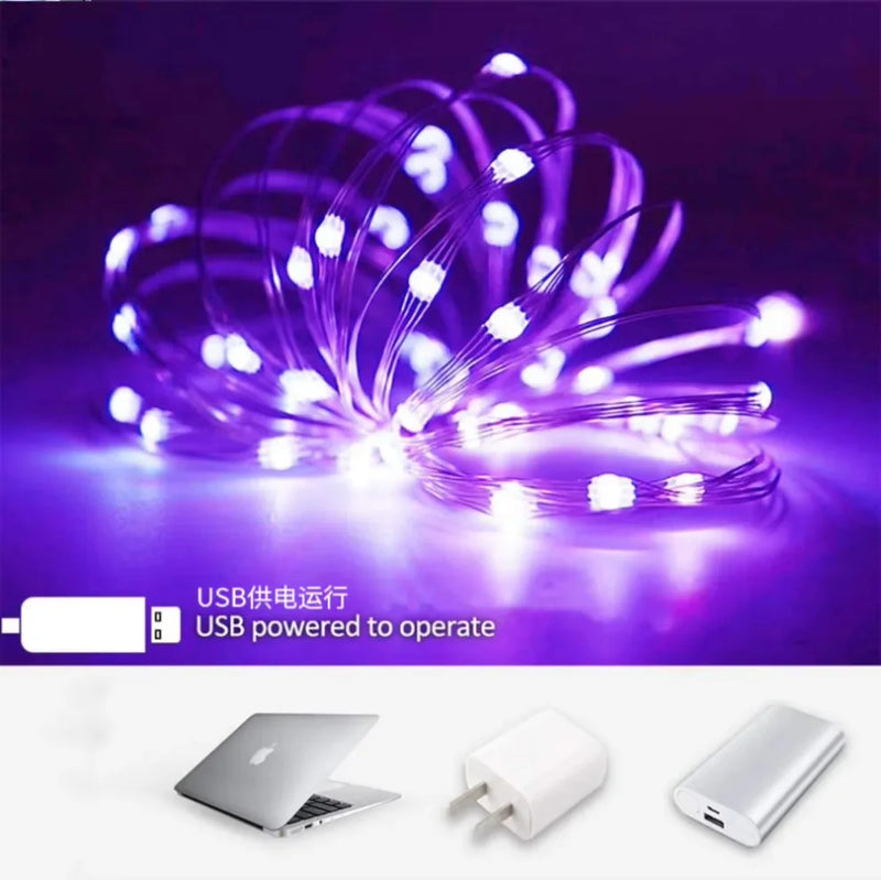 20M Waterproof USB LED Lights String Copper Silver Wire Garland Light Fairy Lights For Christmas Wedding Party Decoration Wreath