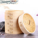 20cm Chinese Dumplings Bamboo Steamer Cooker With Lid Dimsum Steamer Fish Rice Vegetable Basket Kitchen Cooking Tools