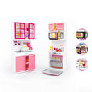 Children's Kitchen Toy Set Simulation Mini Kitchenware Refrigerator Model Girls Play House Toy Gift Box
