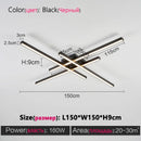 Black chandelier square bedroom lamps living room lamp led ceiling lamp Nordic minimalist creative led ceiling lamp strip lights