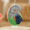 Dinosaur Birthday Candles for Cake Soywax Candle Bithday Number Candle for Boy Party Cake Topper Decorative