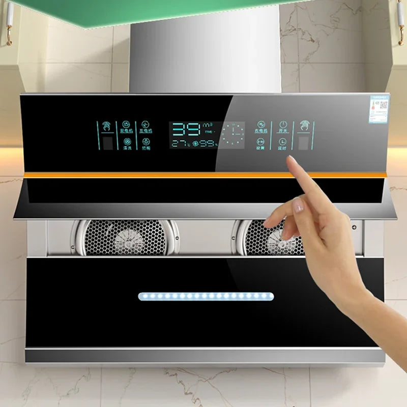 900mm Kitchen Range Hood Household Cuisine Side Suction Wall Mounted Intelligent Clean Campana Extractora De Cocina Hotte Cuisin