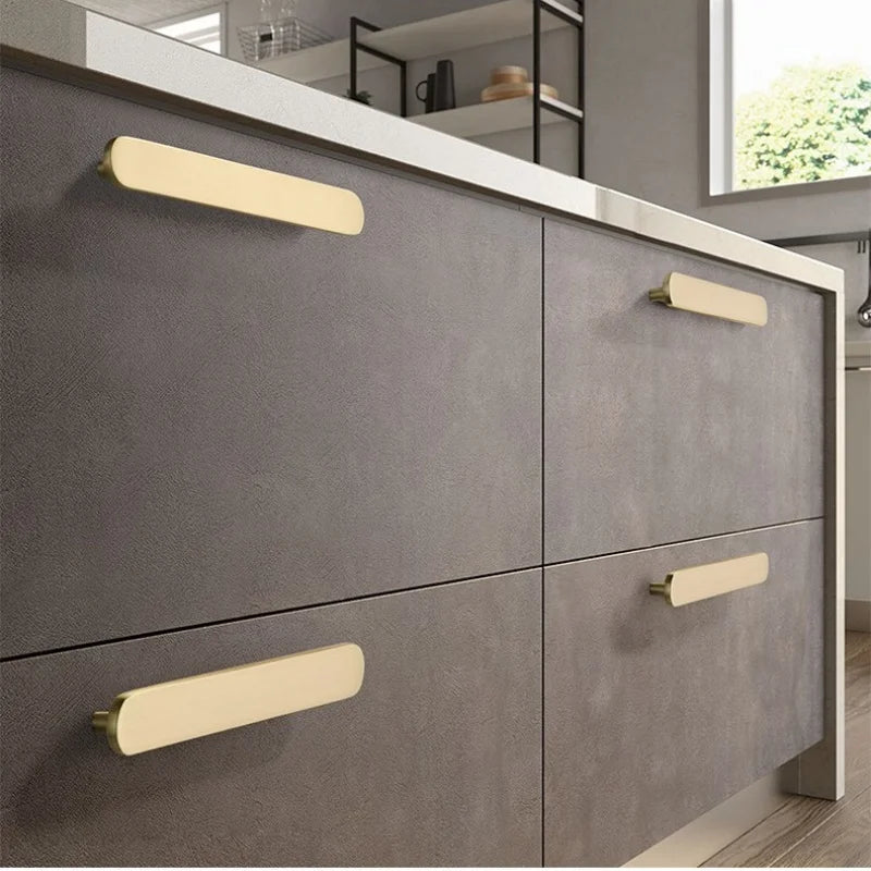 Luxury Black Kitchen Cabinet Handles Gold Door Dressers Wardrobe Closet Drawer Knobs Silver Closet Furniture Decoration Pulls