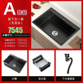 Stainless Steel Kitchen Sinks Black Nano Large Single Tank Countertop Basin Home Kitchen Vegetable Sink 304 Thickened Wash Basin