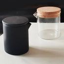 Frosted Glass Candle Cup Empty Incense DIY Candle Holder Handmade Wooden Lid Wax Container Aroma massage