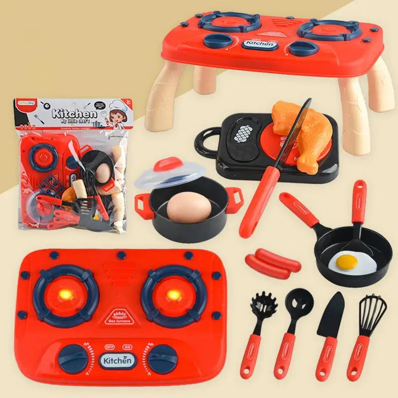 Realistic Pretend Play Cooking Toy For Kids Chef Playset With Mini Cookware Dollhouse Kitchen Accessories For Toddles Girls Boys