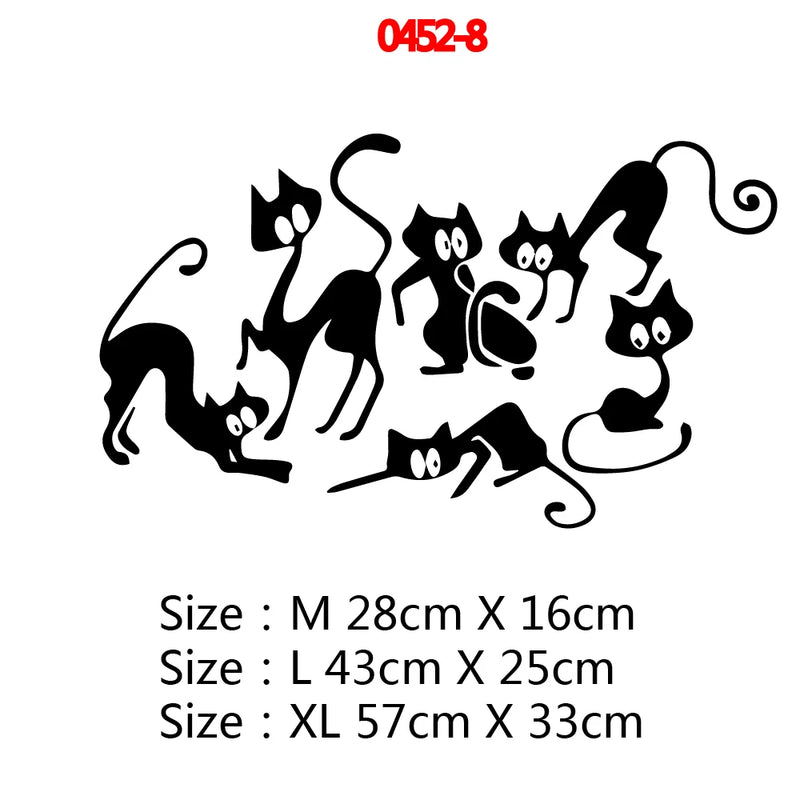 Creative Lazy Black Cat Wall Sticker Home Room Decoration Murals Wall Decals Art Wallpaper Amimals Vinyl Stickers