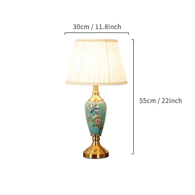 Ceramic Floor Lamp Home Decoration Sofas Stand Light European Retro Table Lamp Living Room Floor Lamp Bedroom Bedside