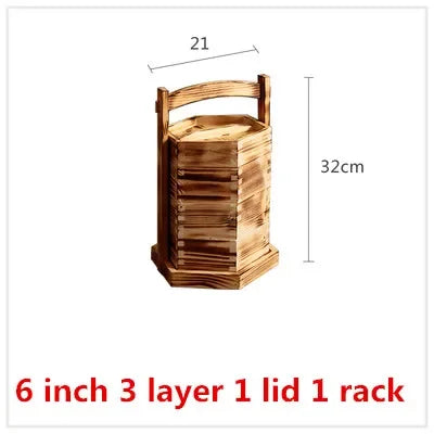 Chinese Dumplings Bamboo Steamer Cooker with Lid Dimsum Steamer Fish Rice food Vegetable Basket Kitchen Cooking Tools basket pot