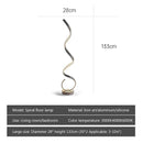 Modern LED Floor Lamp Smart Remote Control Spiral Light Bedroom Living Room Kitchen Sofa Corner Vertical Home Led Lighting Lamps