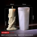 Wave cylindrical candle silicone mold with irregular geometric shape twisted stripes cylindrical candle mold resin gypsum mold