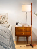 LED Floor Lamp With 3 Color E27 Light Bulb Dimmable Reading Light Linen Lampshade Lamp For Bedroom Living Room Office