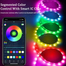 WS2812 Dream LED Strip Lights APP Control Tape Full Set With Power Supply+remote RGB Smart Led Light Bedroom Decoration