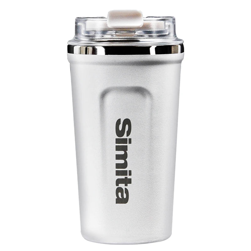 FEIJIAN Stainless Steel Coffee Cup Coffee Mug Thermos Cup Portable Travel Mug With Lifting Rope Leak-Proof Non-Slip 500ml/400ml