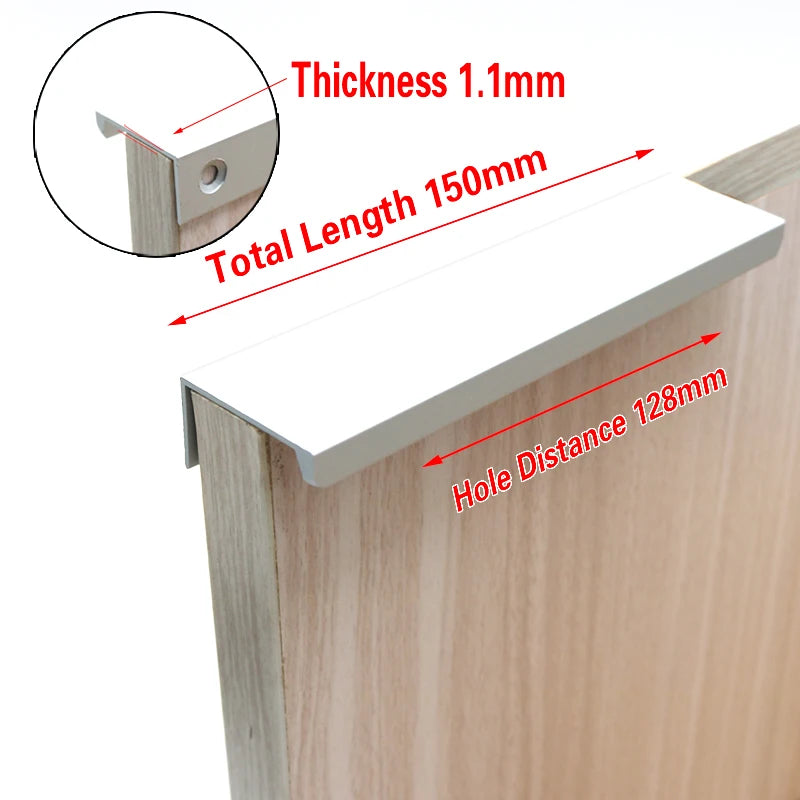 Cabinet Pulls Drawer Knobs  Black Silver Orange Gold Hidden  Handles Stainless Steel  Kitchen Cupboard Furniture Hardware