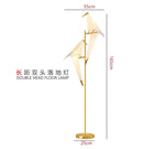 Perch Light Floor Lamp Led Designer gold Origami Bird Standing Lamps for Living Room creative Art Deco safaside corner Lamp