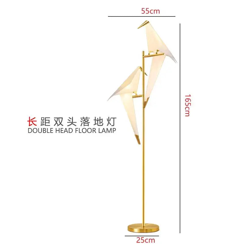 Perch Light Floor Lamp Led Designer gold Origami Bird Standing Lamps for Living Room creative Art Deco safaside corner Lamp