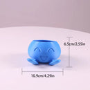 Cute Plastic Plant Pot Blue Cartoon Smiling Succulent Flowerpot Bonsai Potted Flowerpot Home Decoration