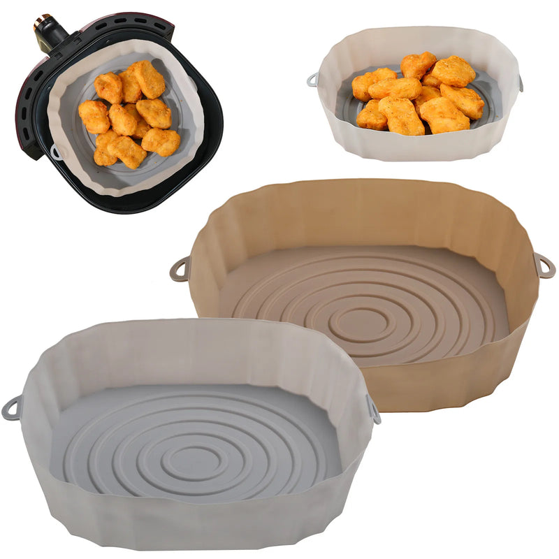 1/2Pcs Air Fryer Kitchen Utensils Air Fryers Pan Pizza Baking Mold Airfryer Accessories Silicone Air Fryer Pans Mold For Baking
