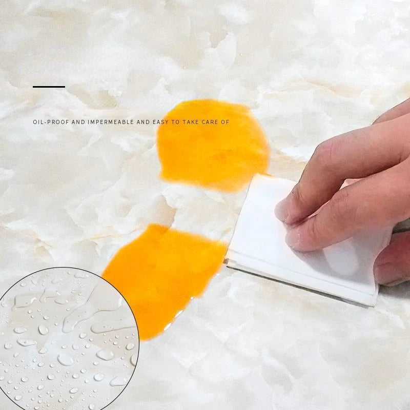 Toilet Bathroom Waterproof Stickers Self-adhesive Wallpaper Toilet Wall Covering Renovation Moisture-proof Ceramic Wall Stickers