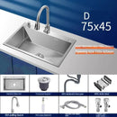 Stainless Steel Chinese Kitchen Sinks for Kitchen Sink Thickened Brushed Process Simple and Creative Kitchen Sink for Restaurant