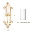 Wall Mounted Candle Holder Metal Crystal Glass Candlestick For Home Decoration Bar Party Christmas Living Room Decor New Arrival