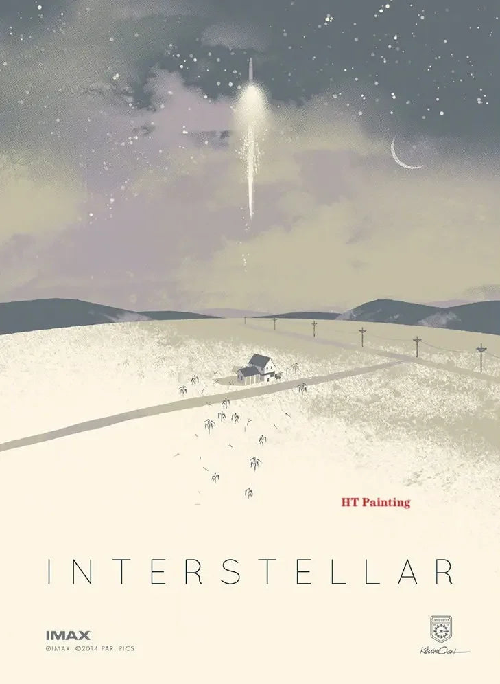 Sci-fi movie interstellar movie poster canvas painting universe planet wall art picture modern room home decoration