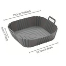 1pc Thin style Air Fryer Baking Tray Reusable Silicone Air Fryer Tray Pizza Fried Chicken BBQ Pan Mat Baking Dishes & Pans