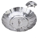 Multifunctional Steamer Plate Disk, Stainless Steel, Silver Magic, Retractable, Folding, Steaming Fruit