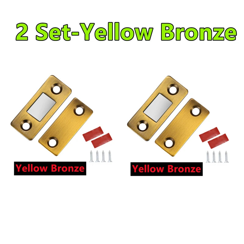 4/2/1Set Strong Magnetic Cabinet Catches Ultra-Thin Door Magnets Stops Invisible Adhesive Drawer Magnet Catch for Kitchen Closer