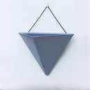 New Wall Mounted Flowerpot Triangle Self Absorbent Lazy Plant Pot Plastic Hanging Geometric Vase for Outdoor Indoor Home Decor