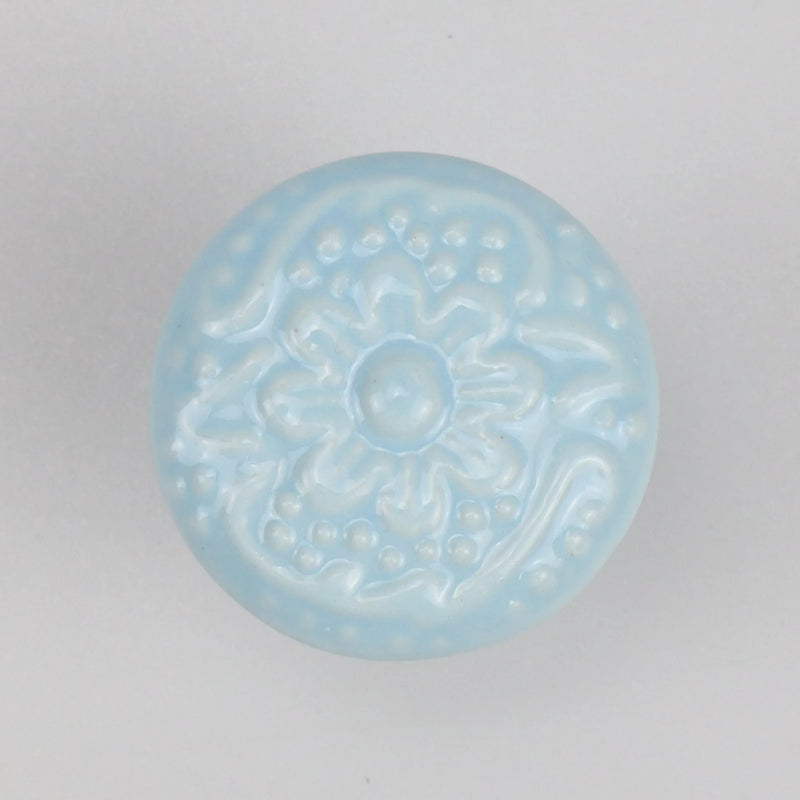 Colorful Floral Ceramic Handle Cabinet Door Solid Wood Furniture Wardrobe Handle Single-hole Drawer Hardware