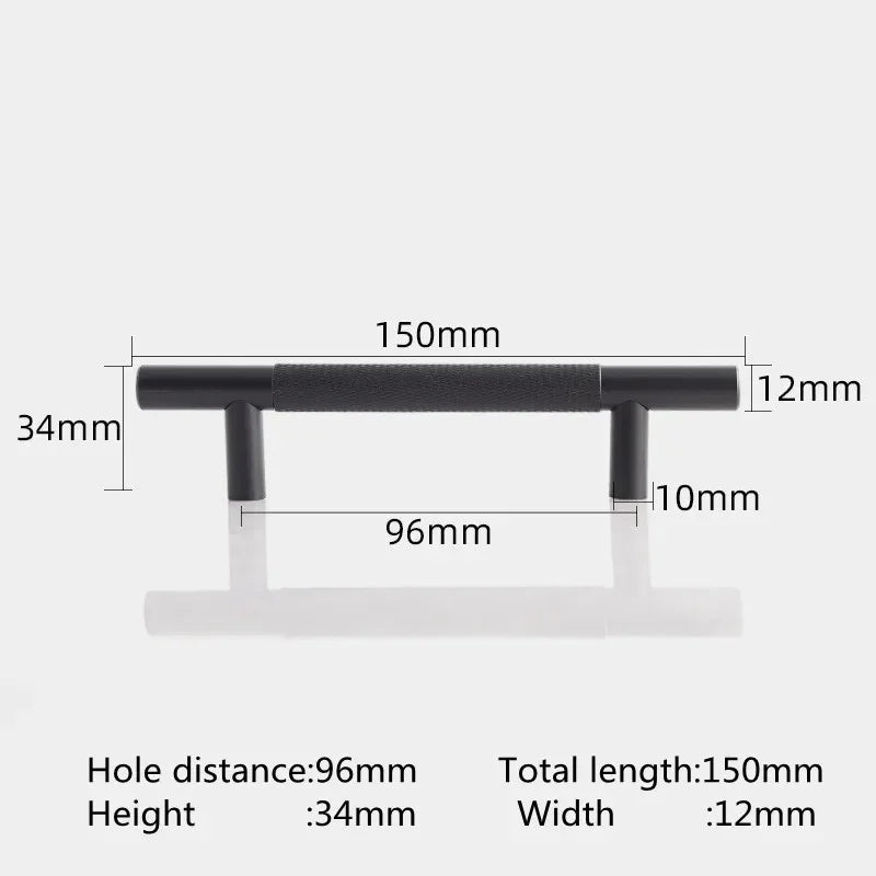 KK&FING Round Rod Knurled Carved Aluminum Alloy Furniture Door Handles Cabinet Drawer Knobs Bedroom Wardrobe Door Pulls Hardware