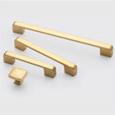 Aluminum Gold Furniture Handle Solid Cabinet Pulls Drawer Knobs Kitchen Door Cupboard Handle Pulls Modern Furniture Hardware