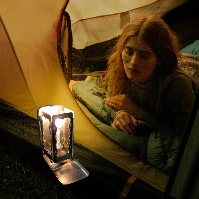 Folding Candle Case Decorative Candle Holder Folding Pocket Candle Case Portable Outdoor Candle Wind Protector for Hiking Travel