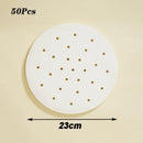 50/100pcs Bamboo Steamer Papers Disposable Non-Stick Steamer Mat Oil Paper Air Fryer Oven Kitchen Pan Pad Airfryer Bakpapier