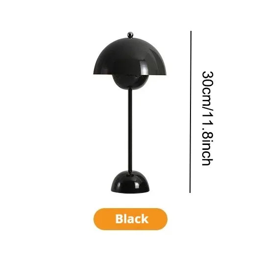 Alloy Table Lamp Three Speed Adjustment Indoor Lighting Fixture Flower Bud Rechargeable Desk Lamps Home Decor Night Light