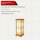 SANDYHA Japanese style wood Floor Lamp bedroom decoration standing lamps for Living Room led lights Study Lighting Square design
