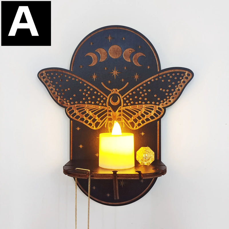 New Crystal Decorative Shelf Wooden Carving Pattern Handicraft Crystal Rack Home Candle Holder Decor Crystal Display Stand Craft