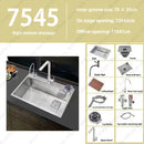 304 Stainless Steel Multifunctional Kitchen Sink Large Capacity Single Bowl Vegetable Workstation Wash/Cut/Drain in One Full Set