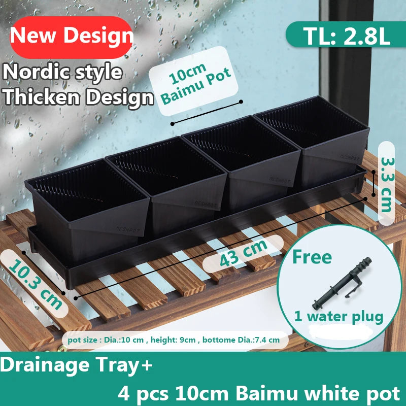 Meshpot Succulent Pot Set Cactus Pot Planter Good Air System Breathable Beyond Ceramic Planter Plastic Windowsill Flower Pot