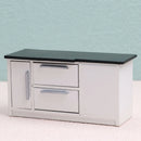 1:12 Miniature Houses Furniture Kitchen Cabinet Sink Stove Cupboard Decor